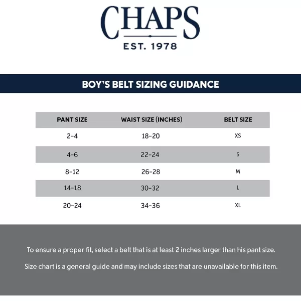 Chaps Men's Big Boys' 1" Reversible Dress Casual Belt