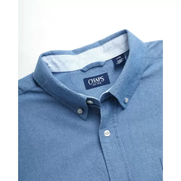 Chaps Men's Big and Tall Shirt - Button Down Oxford Shirt - Causal Long Sleeve Cotton Shirt for Men 
