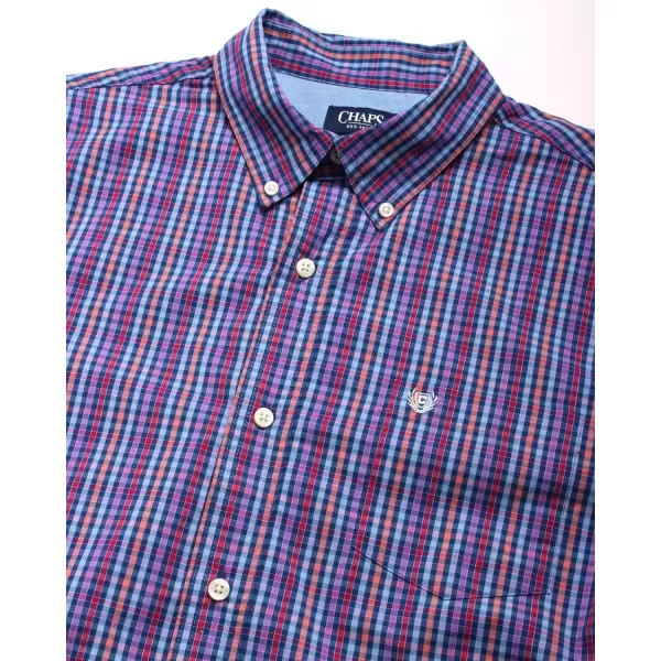 Chaps Men's Button Down Shirt - Long Sleeve Collared Shirt for Men: Wrinkle-Resistant, Sustainable 