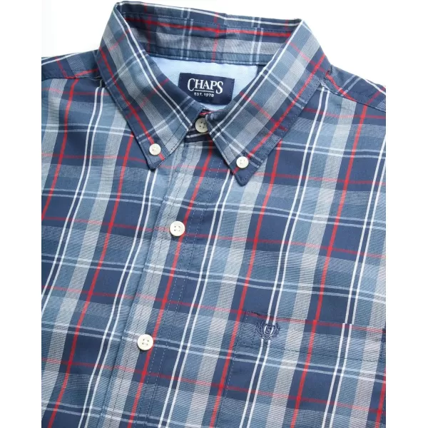 Chaps Men's Button Down Shirt - Long Sleeve Collared Shirt for Men: Wrinkle-Resistant, Sustainable 