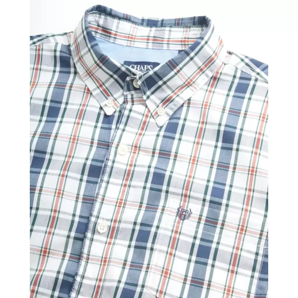 Chaps Men's Button Down Shirt - Long Sleeve Collared Shirt for Men: Wrinkle-Resistant, Sustainable 