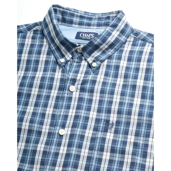 Chaps Men's Button Down Shirt - Long Sleeve Collared Shirt for Men: Wrinkle-Resistant, Sustainable 