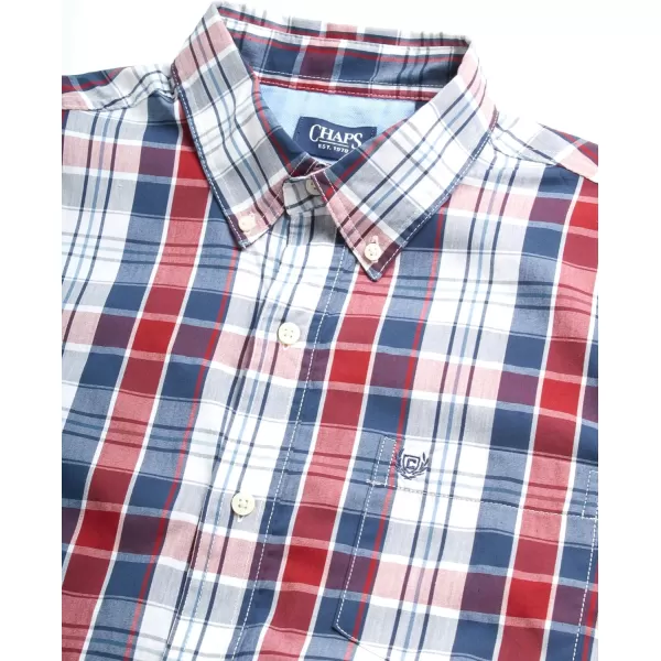 Chaps Men's Button Down Shirt - Long Sleeve Collared Shirt for Men: Wrinkle-Resistant, Sustainable 