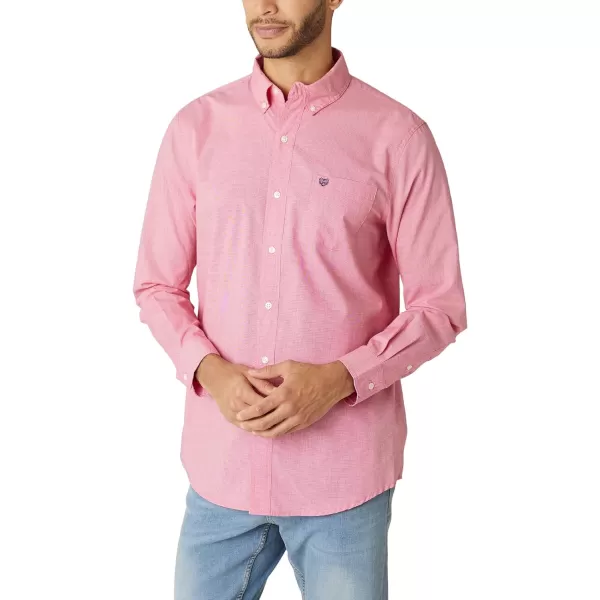 Chaps Men's Button Down Shirt - Long Sleeve Collared Shirt for Men: Wrinkle-Resistant, Sustainable 
