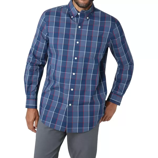Chaps Men's Button Down Shirt - Long Sleeve Collared Shirt for Men: Wrinkle-Resistant, Sustainable 