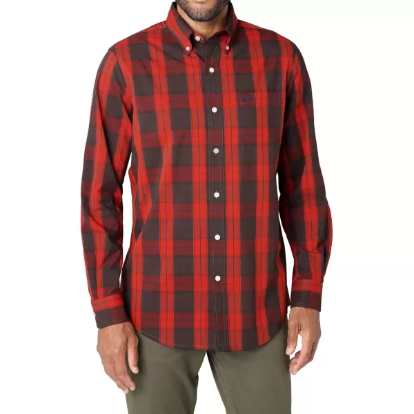 Chaps Men's Button Down Shirt - Long Sleeve Collared Shirt for Men: Wrinkle-Resistant, Sustainable 