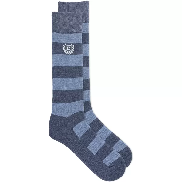 Chaps Men's Casual Fashion Cushioned Crew Socks-3 Pair Pack-Classic Designs with Stretch Blend)