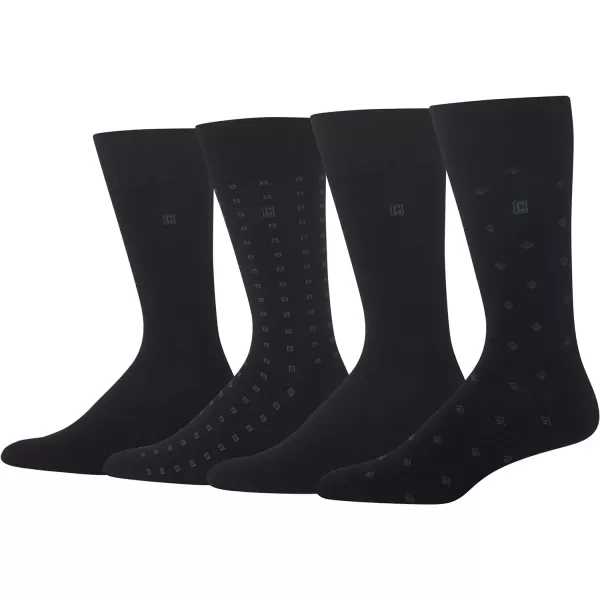 Chaps Men's Diamond Dress Crew Socks - 4 Pair Pack