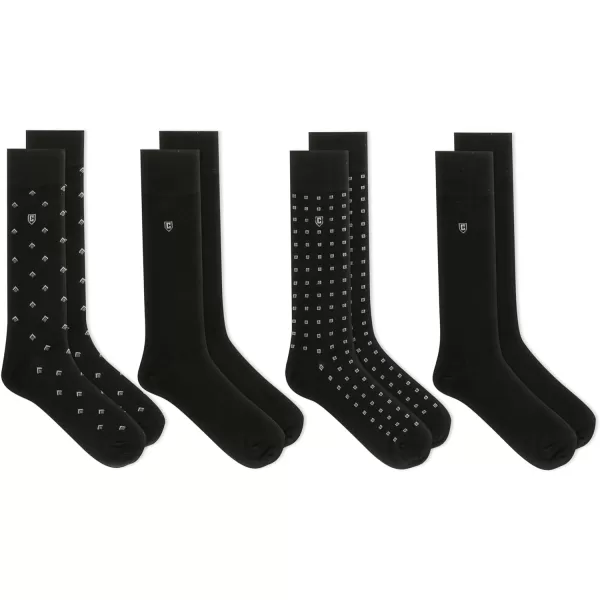 Chaps Men's Diamond Dress Crew Socks - 4 Pair Pack