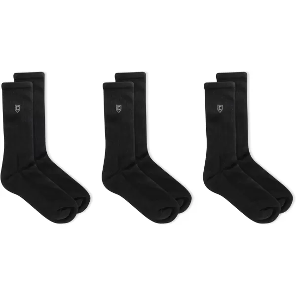 Chaps Men's Dress Crew Socks - 3 Pair Pack - Assorted Solid Color and True Rib
