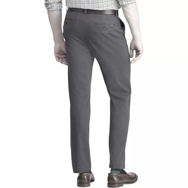 Chaps Men’s Flat Front Straight Fit Stretch Cotton Twill Fit 5-Pocket Pant