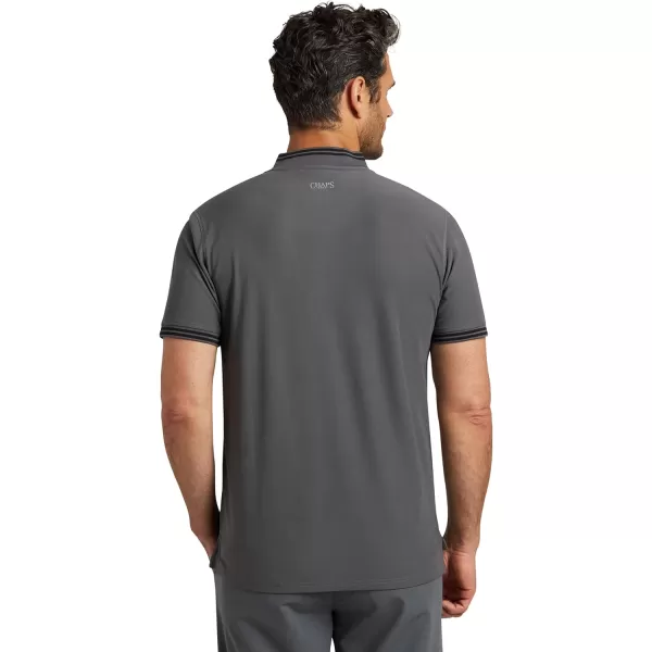 Chaps Mens Golf Shirt - UPF 50+ Lightweight Performance Pique Henley T-Shirt - Dry Fit Short Sleeve Golf Shirt for Men, S-XXL