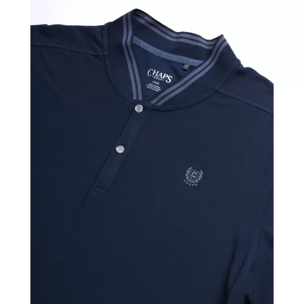 Chaps Mens Golf Shirt - UPF 50+ Lightweight Performance Pique Henley T-Shirt - Dry Fit Short Sleeve Golf Shirt for Men, S-XXL