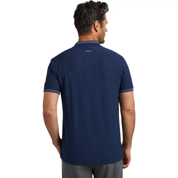 Chaps Mens Golf Shirt - UPF 50+ Lightweight Performance Pique Henley T-Shirt - Dry Fit Short Sleeve Golf Shirt for Men, S-XXL