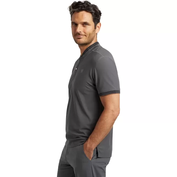 Chaps Mens Golf Shirt - UPF 50+ Lightweight Performance Pique Henley T-Shirt - Dry Fit Short Sleeve Golf Shirt for Men, S-XXL