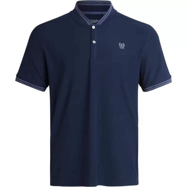 Chaps Mens Golf Shirt - UPF 50+ Lightweight Performance Pique Henley T-Shirt - Dry Fit Short Sleeve Golf Shirt for Men, S-XXL