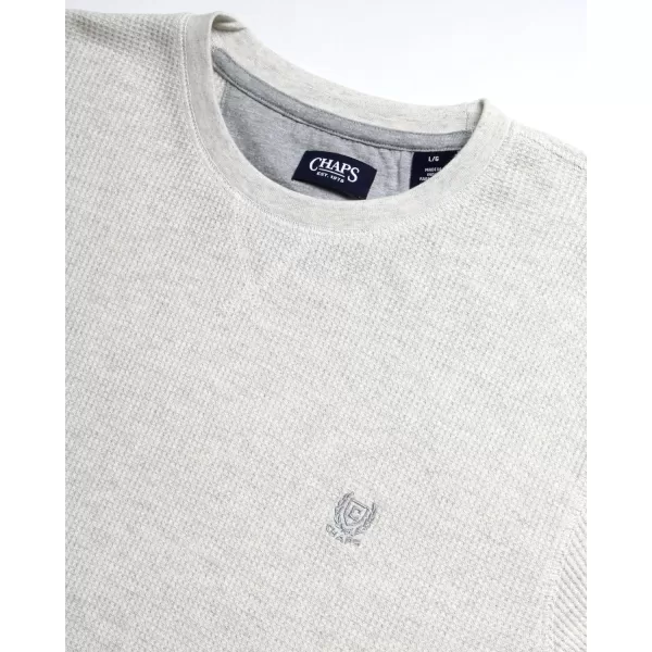 Chaps Men's Long Sleeve Shirt - Casual Thermal Crewneck Shirt - Waffle Knit Shirt for Men 