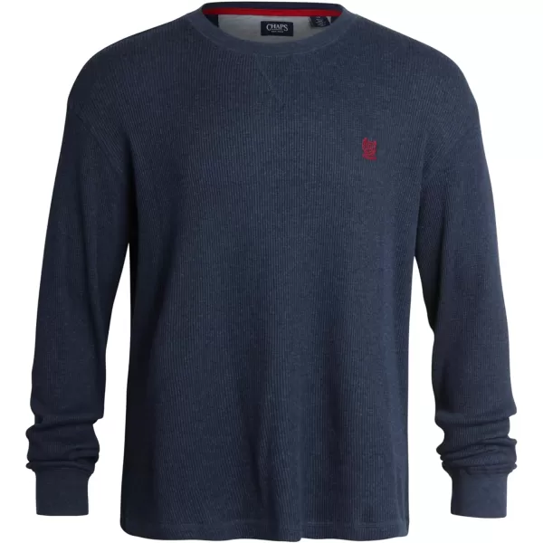 Chaps Men's Long Sleeve Shirt - Casual Thermal Crewneck Shirt - Waffle Knit Shirt for Men 