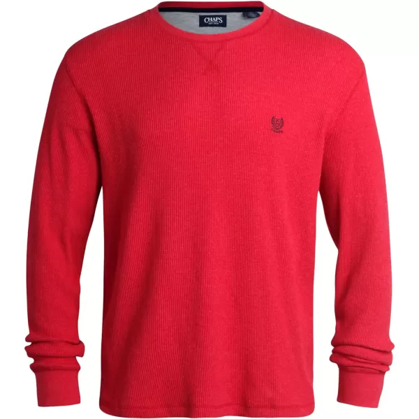 Chaps Men's Long Sleeve Shirt - Casual Thermal Crewneck Shirt - Waffle Knit Shirt for Men 