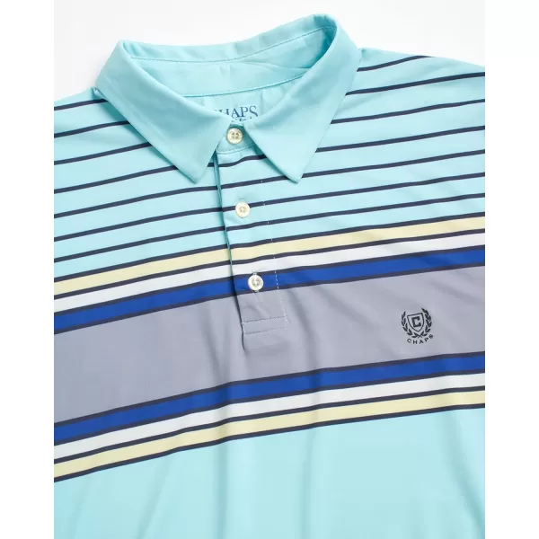 Chaps Men's Polo Shirt - 2 Pack Dry Fit Performance Short Sleeve Golf Polo Shirt for Men 