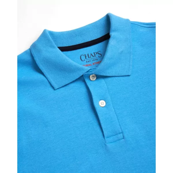 Chaps Men's Polo Shirt - Classic Fit Short Sleeve 2-Button Double Knit Cotton Polo Shirt 