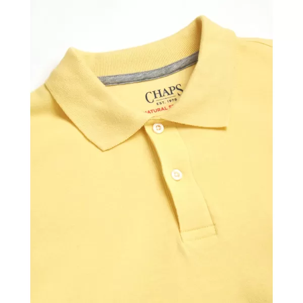 Chaps Men's Polo Shirt - Classic Fit Short Sleeve 2-Button Double Knit Cotton Polo Shirt 