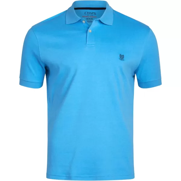 Chaps Men's Polo Shirt - Classic Fit Short Sleeve 2-Button Double Knit Cotton Polo Shirt 
