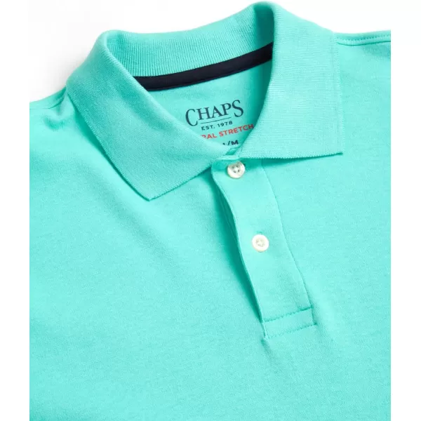 Chaps Men's Polo Shirt - Classic Fit Short Sleeve 2-Button Double Knit Cotton Polo Shirt 