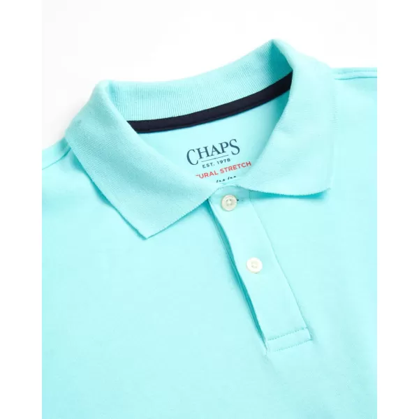 Chaps Men's Polo Shirt - Classic Fit Short Sleeve 2-Button Double Knit Cotton Polo Shirt 
