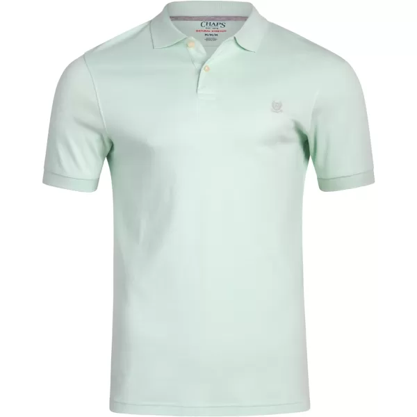 Chaps Men's Polo Shirt - Classic Fit Short Sleeve 2-Button Double Knit Cotton Polo Shirt 