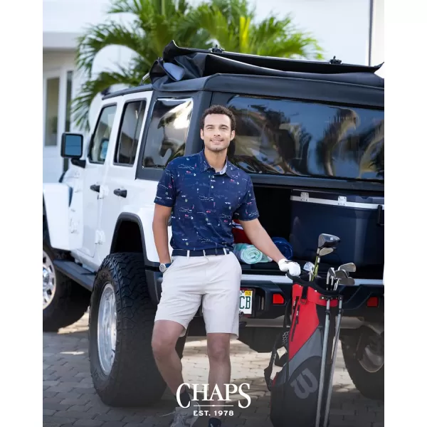 Chaps Men's Polo Shirt - Dry Fit Performance Short Sleeve Golf Polo Shirt for Men 