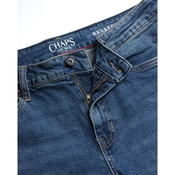 Chaps Men's Relaxed Fit Jeans - Straight Leg Stretch Comfort Denim Jeans for Men