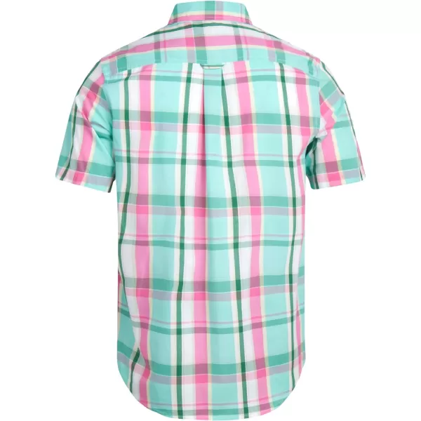 Chaps Men's Shirt - Classic Fit Short Sleeve Button Down Collared Shirt 