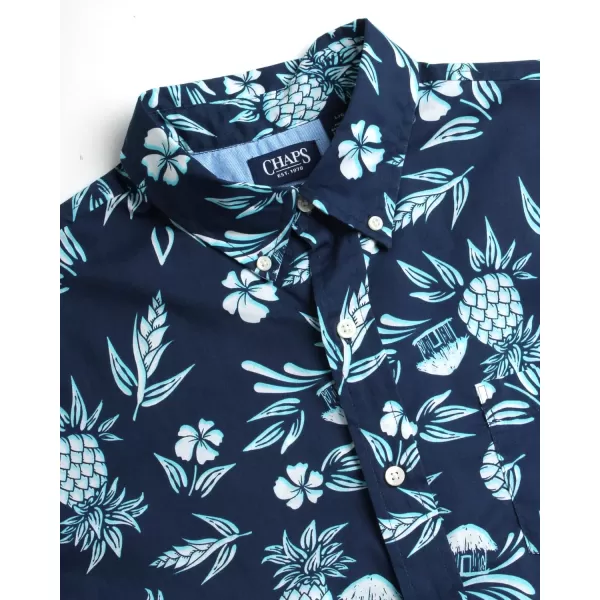 Chaps Men's Shirt - Classic Fit Short Sleeve Button Down Collared Shirt 