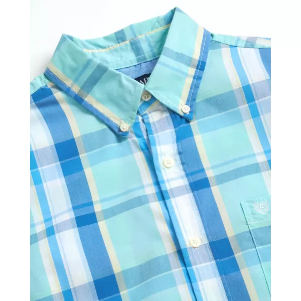 Chaps Men's Shirt - Classic Fit Short Sleeve Button Down Collared Shirt 