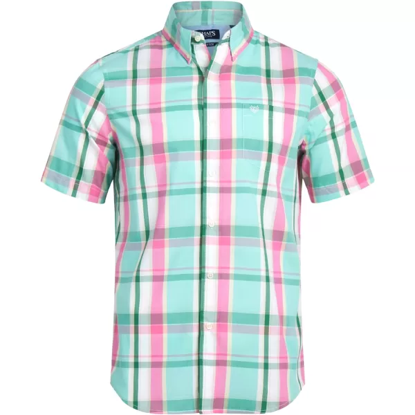 Chaps Men's Shirt - Classic Fit Short Sleeve Button Down Collared Shirt 