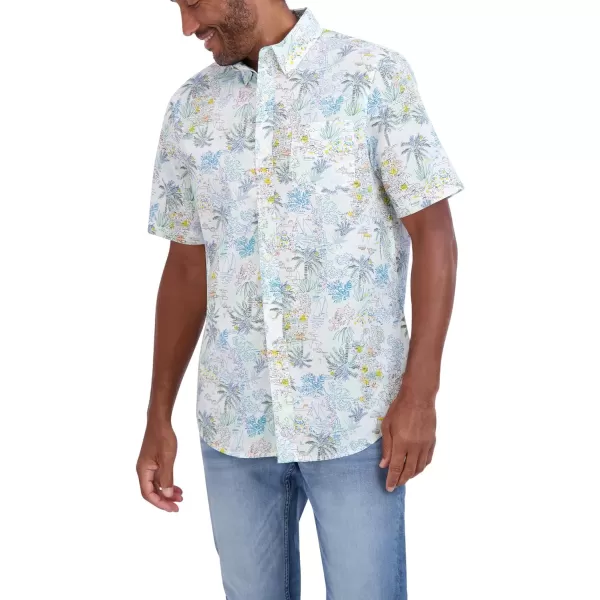 Chaps Men's Shirt - Classic Fit Short Sleeve Button Down Collared Shirt 