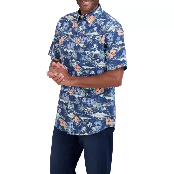 Chaps Men's Shirt - Classic Fit Short Sleeve Button Down Collared Shirt 