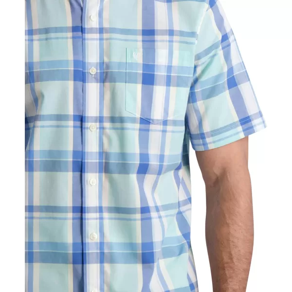 Chaps Men's Shirt - Classic Fit Short Sleeve Button Down Collared Shirt 