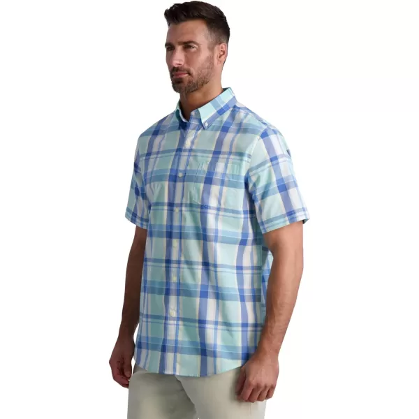 Chaps Men's Shirt - Classic Fit Short Sleeve Button Down Collared Shirt 