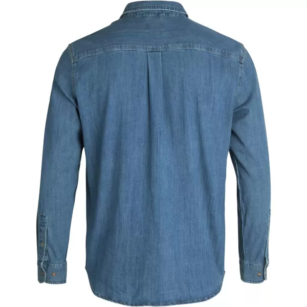 Chaps Men's Shirt - Comfort Stretch Button Down Denim Shirt - Casual Long Sleeve Collared Shirt for Men, M-XXL