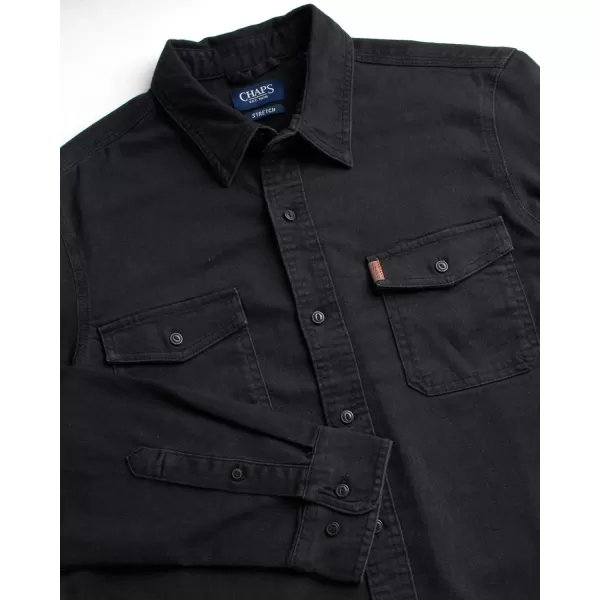 Chaps Men's Shirt - Comfort Stretch Button Down Denim Shirt - Casual Long Sleeve Collared Shirt for Men, M-XXL