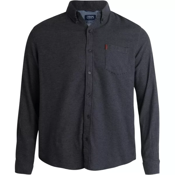 Chaps Men's Shirt - Comfort Stretch Button Down Flannel Shirt - Long Sleeve Heavyweight Plaid Shirt for Men 