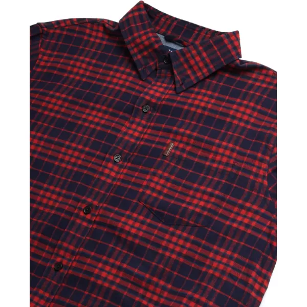 Chaps Men's Shirt - Comfort Stretch Button Down Flannel Shirt - Long Sleeve Heavyweight Plaid Shirt for Men 