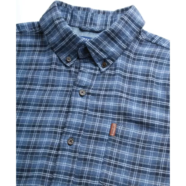 Chaps Men's Shirt - Comfort Stretch Button Down Flannel Shirt - Long Sleeve Heavyweight Plaid Shirt for Men 