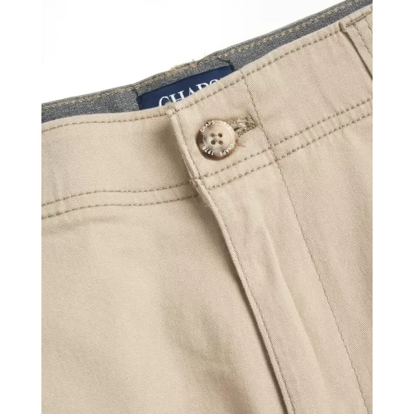 Chaps Men's Shorts - Classic Fit Khaki Shorts - Flat Front Above The Knee Shorts for Men 