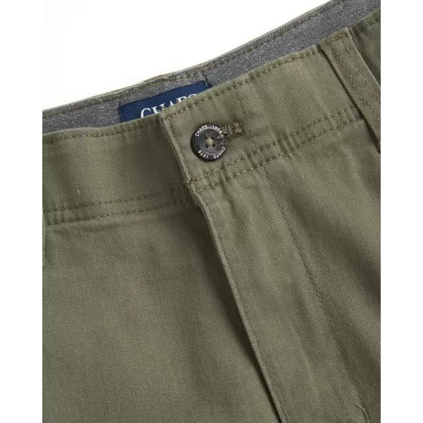 Chaps Men's Shorts - Classic Fit Khaki Shorts - Flat Front Above The Knee Shorts for Men 