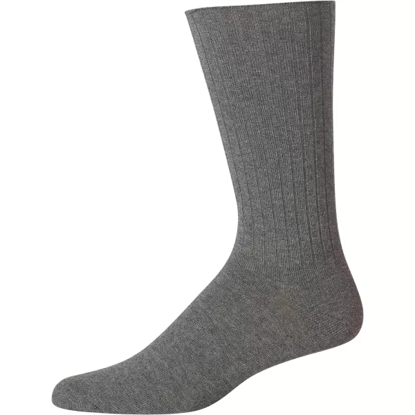 Chaps Men's Solid Color Casual True Rib Crew Socks-1 &amp; 3 Pairs-Cotton Comfort and Breathable Mesh
