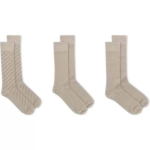 Chaps Men's Super Soft Dress Crew Socks-3 Pair Pack-Patterns and Textures