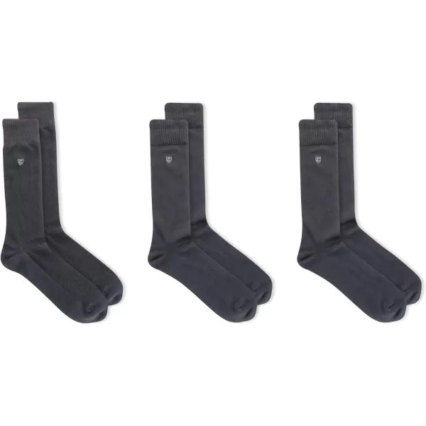 Chaps Men's Super Soft Dress Crew Socks-3 Pair Pack-Patterns and Textures